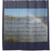 Bijbel regenboog Verse Herinnering goden Beloften Douchegordijn (Voorkant)