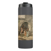 Bijbel scène bij de bron van Maria  Thermosbeker (Voorkant)
