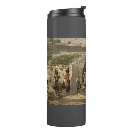 Bijbel scène bij de bron van Maria  Thermosbeker (Gedraaid links)
