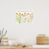 Bijbel Schrift 1 Tessalonicenzen 5:11 Wilde Bloeme Poster (Keuken)