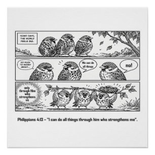 Bijbel Schrift Filippenzen Cartoon Mus Art Perfect Poster