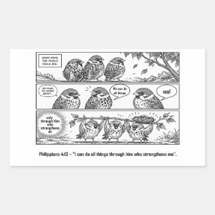 Bijbel Schrift Filippenzen Cartoon Mus Art Rechthoekige Sticker