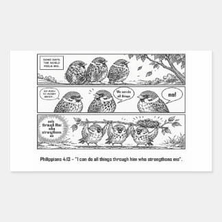 Bijbel Schrift Filippenzen Cartoon Mus Art Rechthoekige Sticker