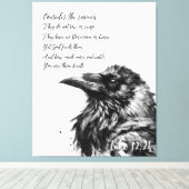Bijbel Schrift Lukas 12:24 Canvas Afdruk (Insitu (Houten vloer))