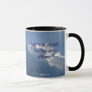 Bijbel Schrift Psalm 23:4 Wees niet bang voor het Mok