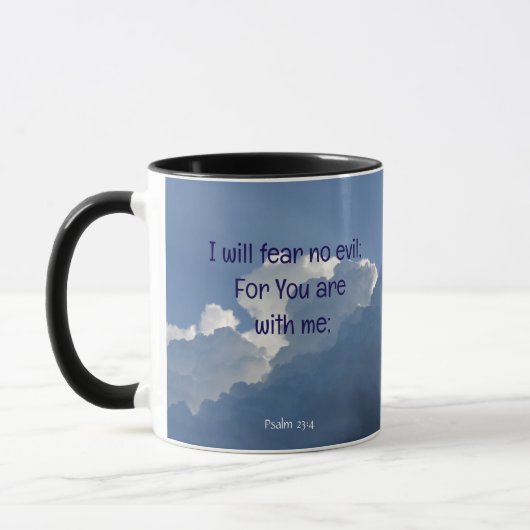 Bijbel Schrift Psalm 23:4 Wees niet bang voor het Mok (Links)