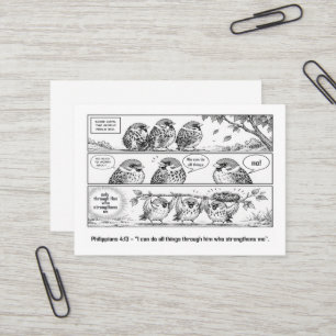 Bijbel Schrift Spreuken Cartoon Mus Art Visitekaartje
