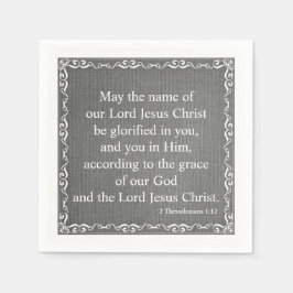 Bijbel Schrift Zegen - 2 Thessalonicenzen 1:12 Servet