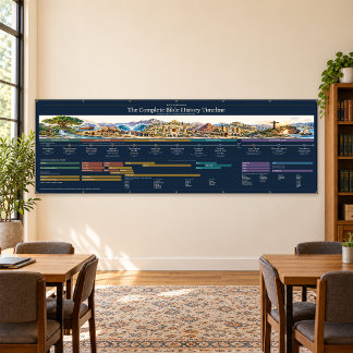 Bijbel Tijdlijn - Midnight Gold - 12 x 4 ft Spandoek