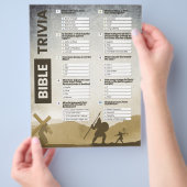 Bijbel Trivia Spelletje  vragen Flyer (Hand)