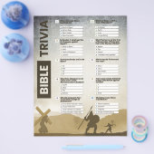 Bijbel Trivia Spelletje  vragen Flyer (Enkel)