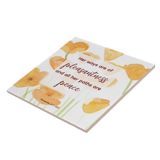 Bijbel van de Manuscripten van Californische papav Tegeltje (Zijkant)