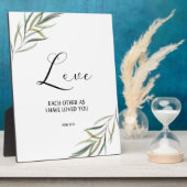 Bijbel vers John blad scriptie Plaque Fotoplaat (Zijkant)