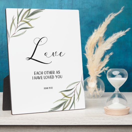 Bijbel vers John blad scriptie Plaque Fotoplaat (Zijkant)