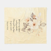 Bijbel vers Psalm Floral Fleece Deken (Voorkant (Horizontaal))