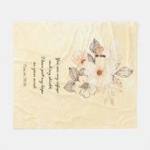 Bijbel vers Psalm Floral Fleece Deken (Voorkant (Horizontaal))