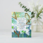 Bijbel Verse Alles Er is een seizoen, ECC 3:1 Briefkaart (Staand voorkant)