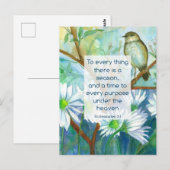 Bijbel Verse Alles Er is een seizoen, ECC 3:1 Briefkaart (Voorkant / Achterkant)