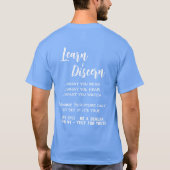 Bijbel Verse Blue zoeken in Berean T-shirt (Achterkant)