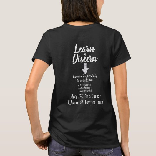 Bijbel Verse Christelijke Apologetics Act 17 1 Joh T-shirt (Achterkant)