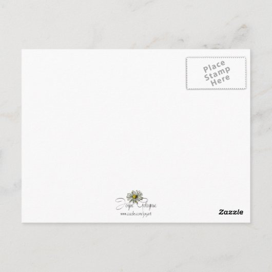 Bijbel Verse doet alles in LOVE, Kind, Bloemen Briefkaart (Achterkant)