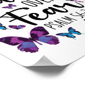 Bijbel Verse Faith Over Fear Psalm 56:3 Butterfly Poster (Hoek)