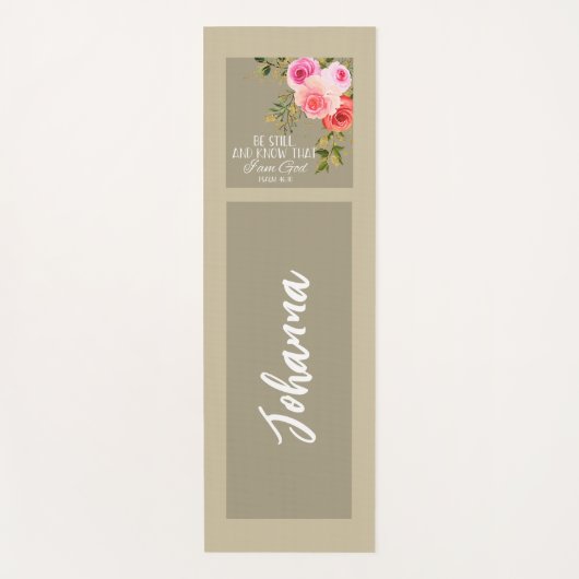 Bijbel Verse Floral Yogamat (Voorkant)