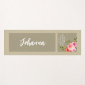 Bijbel Verse Floral Yogamat (Voorkant (horizontaal))