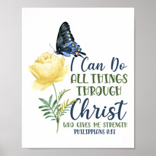 Bijbel Verse I Can Do All The Things Through Chris Poster