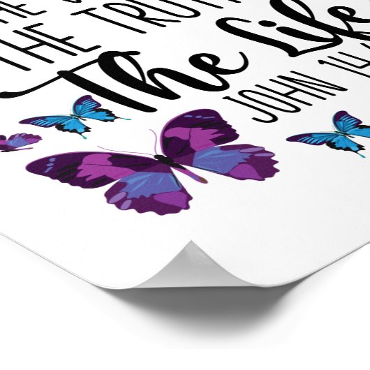 Bijbel verse Jezus hoe de waarheid het leven John Poster (Hoek)