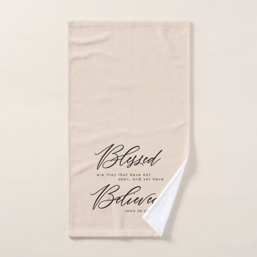 Bijbel verse John 20:29 Christelijk Handdoek (Handdoek)