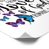 Bijbel verse niets kan ons scheiden van de liefde poster (Hoek)