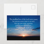 Bijbel Verse Postcard-Steadfast Love Feestdagenkaart (Voorkant / Achterkant)