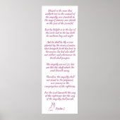 Bijbel Verse Psalm 1 Gezegeld is het Man Poster (Voorkant)