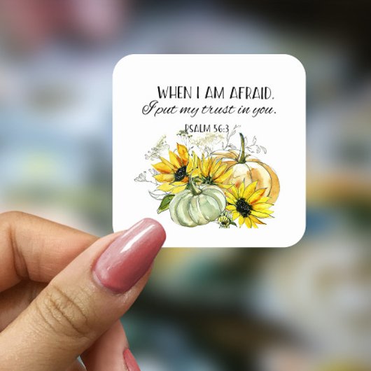 Bijbel verse psalm Sunflower Round Sticker