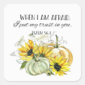 Bijbel verse psalm Sunflower Round Sticker (Voorkant)