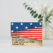 Bijbel Verse Psalms 33:12  VlaggenBriefkaart VS Briefkaart (Staand voorkant)