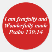 Bijbel Verse Ronde Sticker (Voorkant)