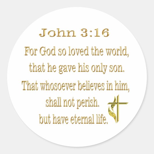 Bijbel Verse Ronde Sticker (Voorkant)