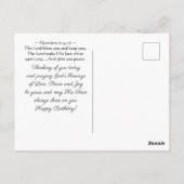 Bijbel verse roze bloemen briefkaart (Achterkant)