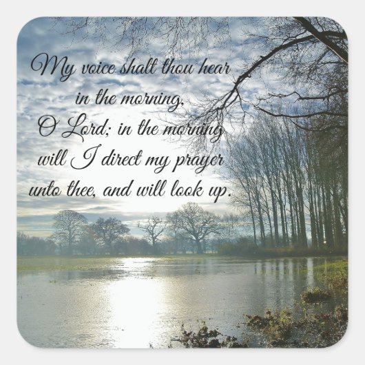 Bijbel Verse Scripting Prayer Vierkante Sticker (Voorkant)