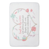 Bijbel Verse Spreuken 3:5 hart badmat badkamer (Voorkant Verticaal)