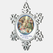 Bijbel Verse Tin Sneeuwvlok Ornament (Rechts)