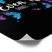 Bijbel verse zelfs als Daniel 3:18 Butterfly Poster (Hoek)