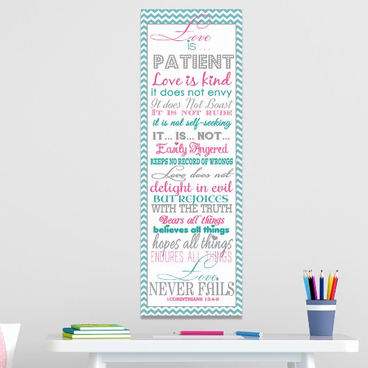 Bijbel Verser "Liefde Is" 1Korintiërs Poster