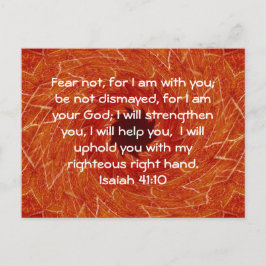 Bijbel verses Inspirerend Citaat Isaiah 41:10 Briefkaart