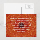 Bijbel verses Inspirerend Citaat Isaiah 41:10 Briefkaart (Voorkant / Achterkant)