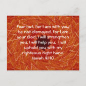 Bijbel verses Inspirerend Citaat Isaiah 41:10 Briefkaart (Voorkant)