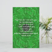 Bijbel verses Inspirerend Citaat Isaiah 41:10 Briefpapier (Staand voorkant)