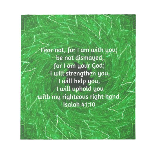 Bijbel verses Inspirerend Citaat Isaiah 41:10 Notitieblok (Voorkant)